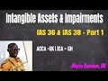 Accounting Standard Lectures - Intangible Assets (IAS 38) \u0026 Impairment of Assets (IAS 36)- Part 1