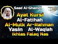 Download Lagu Ayat Kursi,Al Fatihah,Surah Al Mulk,Ar Rahman,Yasin,Al Waqi'ah,Ikhlas,Falaq,An Nas By Saad Al-Ghamdi