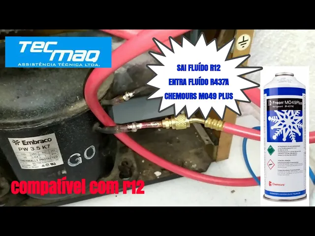 Download MP3 Retrofit, carga de gás r437a (MO49 PLUS) substituto do R12.
