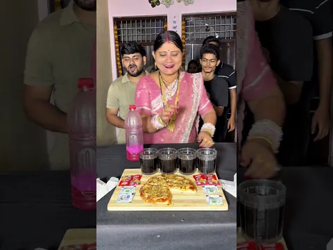 Flip The Bottle & Win Pizza Challenge 🤣 #shorts #shortvideo