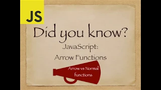 JavaScript Arrow Functions Arrow Functions vs Normal Functions Did You Know JS