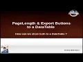 How can we show Pagination and Export buttons both to a DataTable PageLentgh Export Buttons