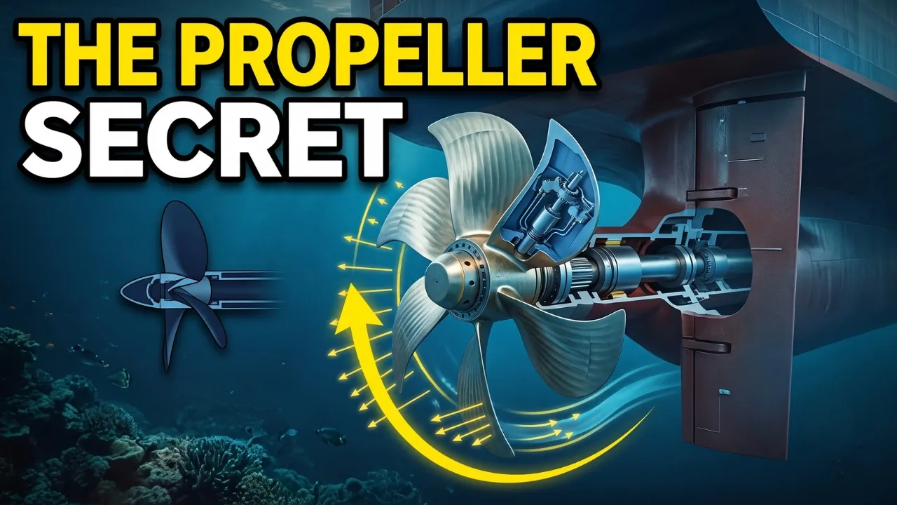 HOW DOES SHIP MOVE ? #propeller #shipworking #marinepropeller