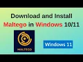 How to download and install Maltego on Windows 11 Information Gathering Tool
