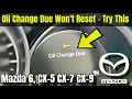 Mazda Oil Change Due Not Resetting How To DIY A Different Way