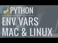 Python Quick Tip Hiding Passwords and Secret Keys in Environment Variables Mac Linux
