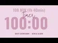 1 Hour 40 minute 100 Minute Quiet Countdown Timer Gentle Alarm Aesthetic Pastel Pink