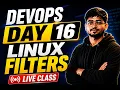 DevOps Day 16 Linux Filters grep cut sort uniq wc Commands Hindi 2026