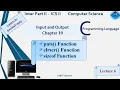 C Language Ch10 puts clrscr Function sizeof in c Computer Science ICS2 Inter2