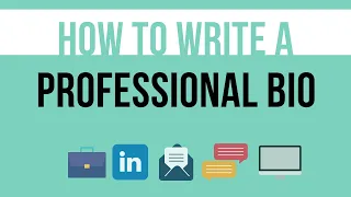 How to Write a Professional Bio Example Included