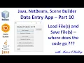 JavaFX NetBeans SceneBuilder - Data Entry App