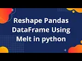 Reshape Pandas DataFrame using Melt in Python