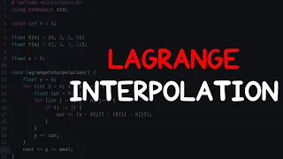 3 7 1 Lagrange Interpolation Implementation Coding Tutorial Numerical Methods