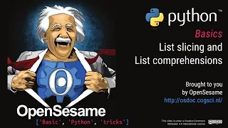 Basic Python tricks List slicing and list comprehensions