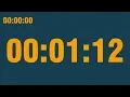 1 minute 12 second timer with end alarm time elapsed and progress bar