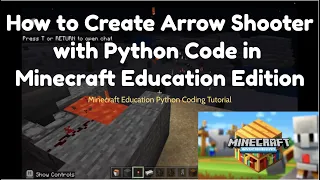 How to make Arrow Shooter with Python Code in Minecraft Education Edition Automatic Arrow dispenser
