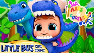 Dino Time! Fun Dinosaur Song | Little Angel | Little Bus Kids Songs