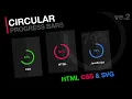 Circular Progress Bar using HTML CSS SVG Animated SVG Circle Bar