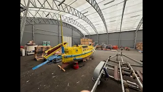 2 Masts down, ready for the trailer.