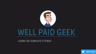 JavaScript Learn ES6 template strings