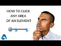 How to click a given point of an element in Selenium automateNow