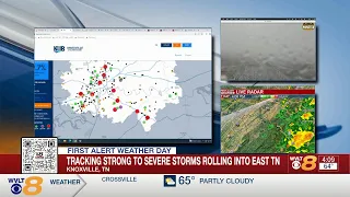 WVLT Weather tracking strong to severe thunderstorms with damaging winds across East Tennessee