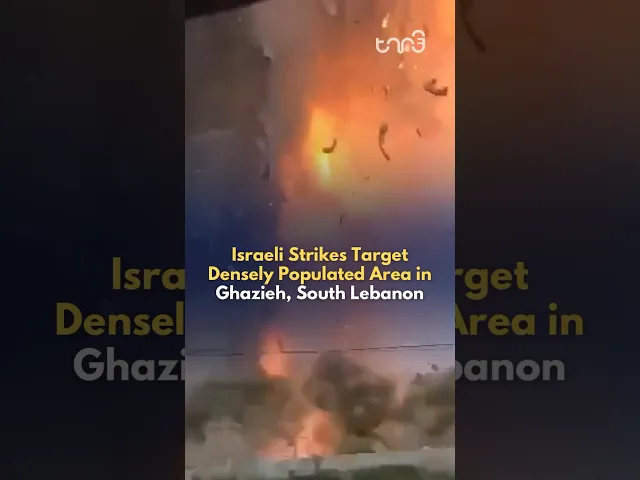 ⁣Several Israeli strikes target the densely populated city of Gazieh in south Lebanon. #news #reels