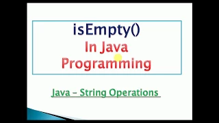 check whether string is empty or not in java isEmpty Example