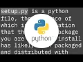 What is setup py