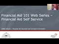 Financial Aid 101 Using Financial Aid Self Service