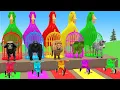 Download Lagu Long Slide Game with Cow Elephant Gorilla Hippopotamus Tiger 3d Animal Game Funny 3d Animals