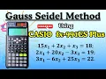 Gauss Seidel Method on Casio fx-ES Plus Step-by-Step Iterative Solution