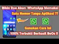 Lagu Cara daftar Satu nomor Untuk 2 whatsapp | Membuat dua wa dengan satu nomor