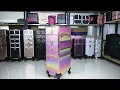 4 In 1 Rainbow Rolling Makeup Train Case Cosmetic Organizer