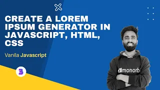 Create A Lorem Ipsum Generator Random Text Generator In JavaScript HTML CSS