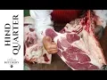 Beef Hind Quarter Professional butchery up close
