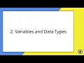 Variables Datatypes - Python Programming Skill Sharing Myanmar