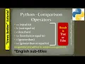 Python Comparison-Python Equal To Operator-Python String Compare-Python Boolean-Comparison in Python