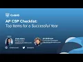 CodeHS Webinar AP CSP Course Checklist