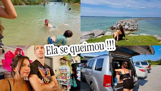 LEVEI UM SUSTO - ELA SE MACHUCOU- DIA NA PRAIA e MOMENTOS DE REFLEXÃO 