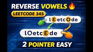 LeetCode 345 Reverse Vowels of a String Two Pointer Approach Java DSA