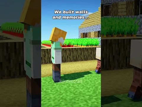 He built everything with her... except a future 💔 #minecraft #memes