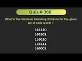 Hamming Distance and Error Correction Quiz 366