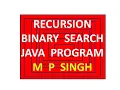 Recursion Binary Search Java Program ISC Standard XI and XII Lesson 57