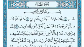 سورة القصص مكتوبة للقارئ ماهر المعيقلي دندنها