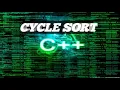 CYCLE SORT ALGORITHM USING C