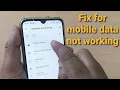 mobile data on but internet not working how to fix mobile data not working android