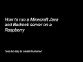How to run a Minecraft Java and Bedrock server on Raspberry PI