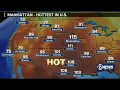 Manhattan Kansas holds the top spot for highest temps in America over the weekend