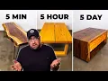 I Build 3 Coffee Tables - 5 Min vs 5 Hour vs 5 Day